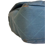 Chanel Teal Blue Jersey Large Flap Bag 2009