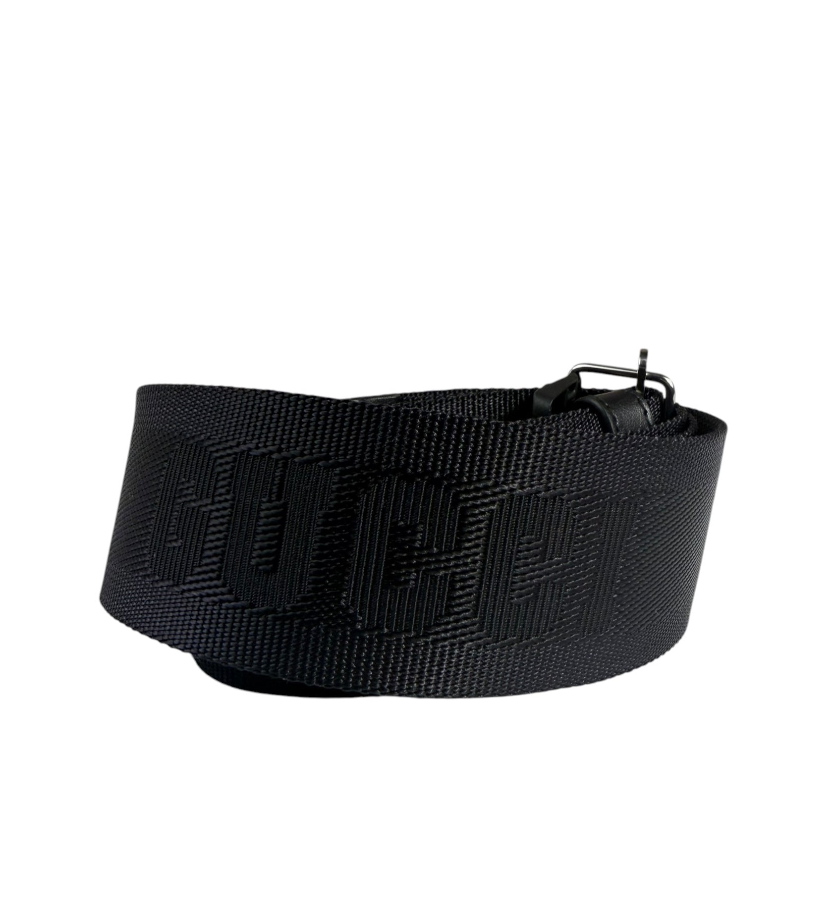 Gucci Purple/Black Leather Trim Nylon Webbing Ladder Lock Belt