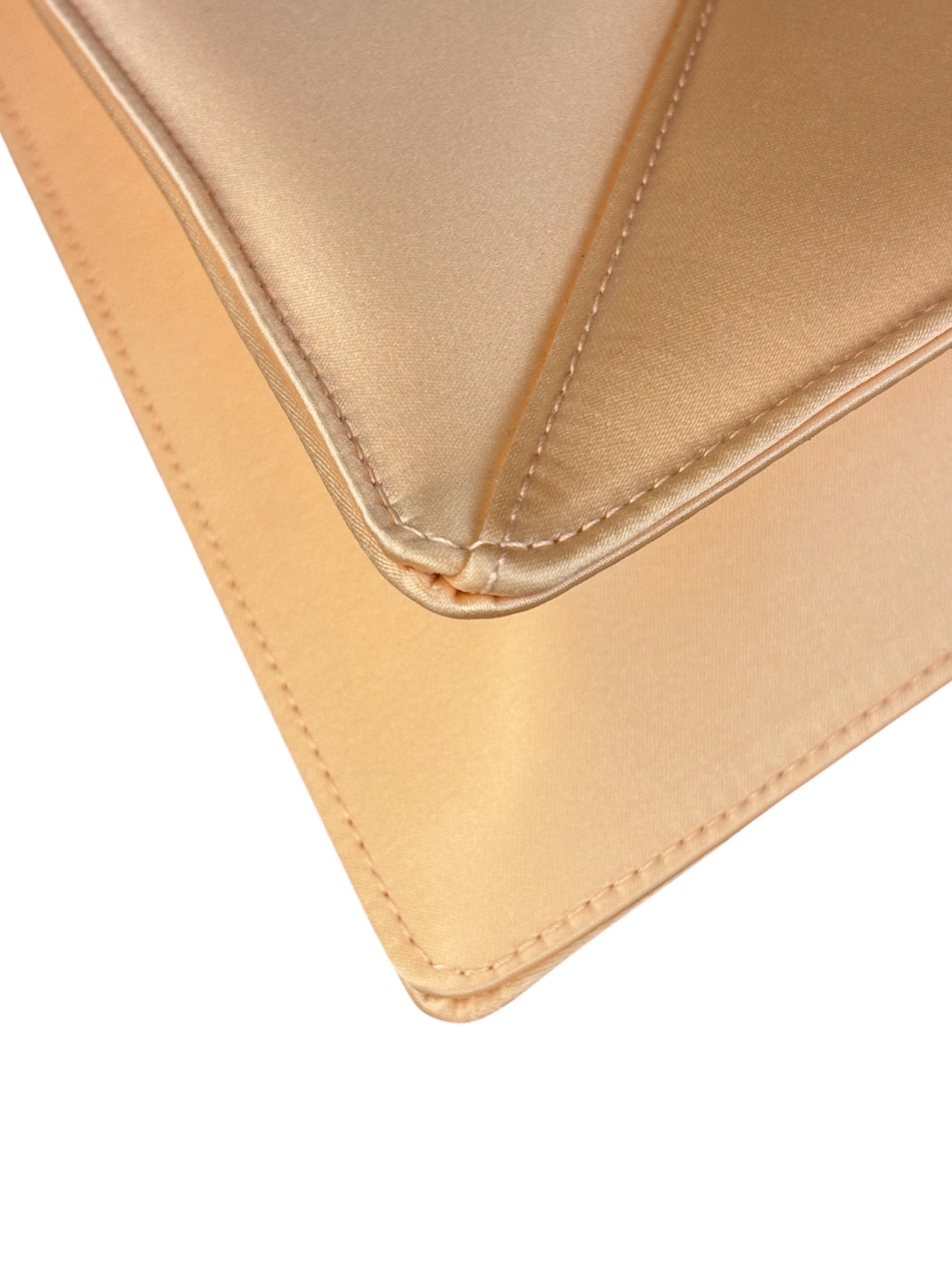 Maison Margiela MM6 Peach Satin Accordion Shoulder Bag