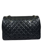 Chanel Black Quilted Caviar Jumbo Flap Bag 2021
