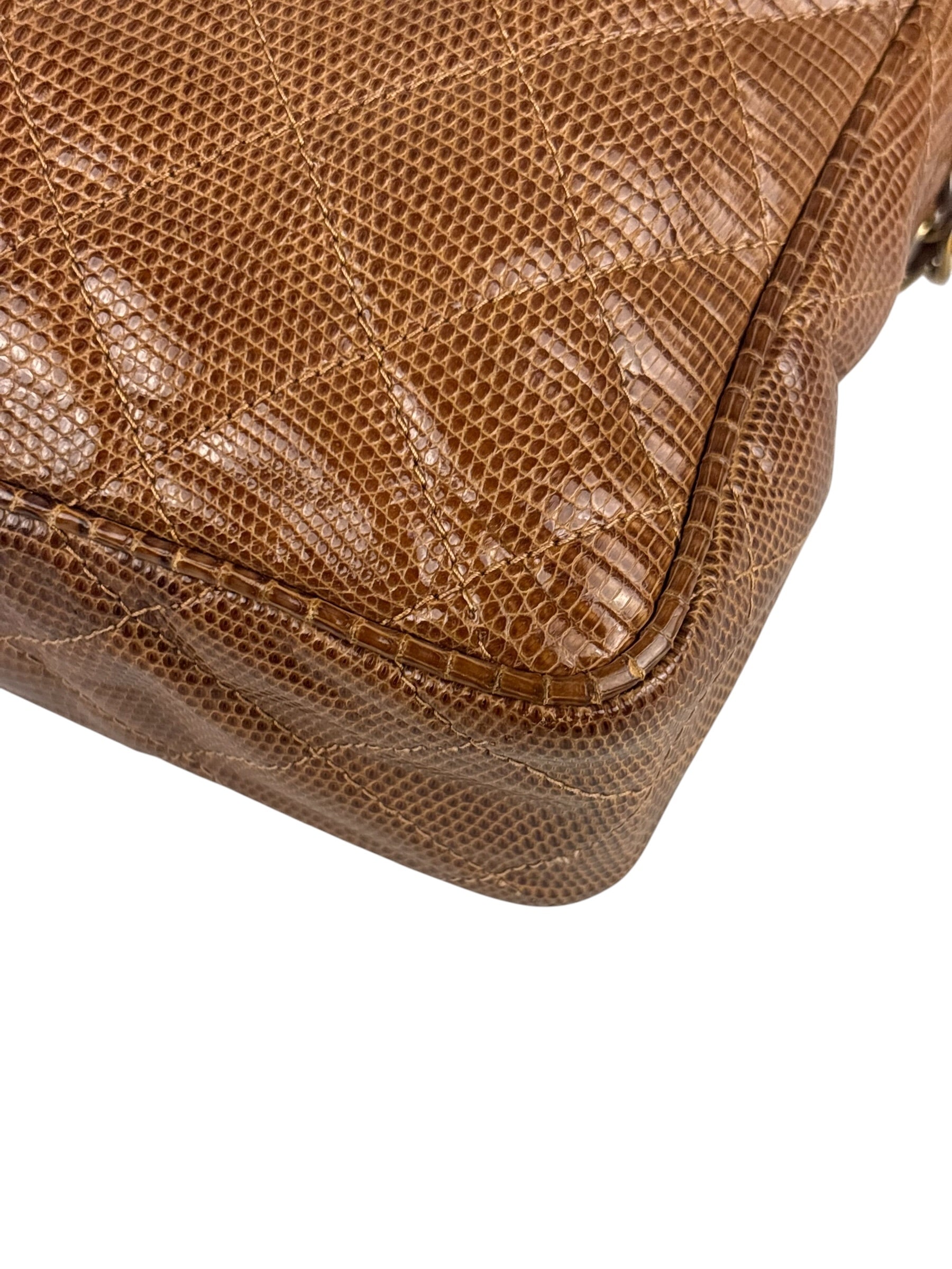 Chanel Vintage Leather Lizard Tassel Camera Case - 1987