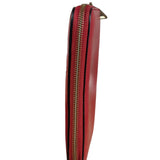 Burberry Vintage Red Leather Zip Long Wallet