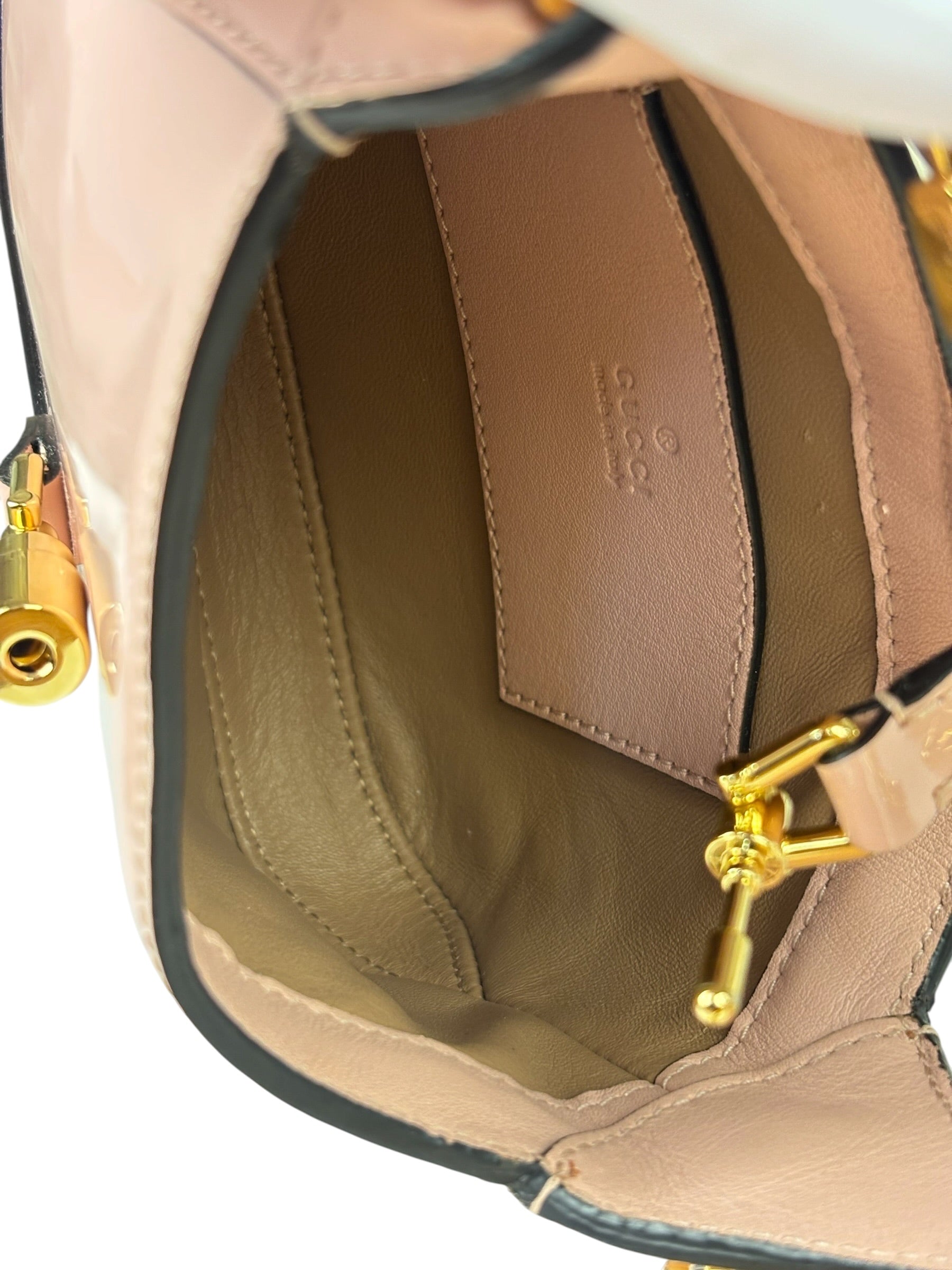 Gucci Pink Patent Leather Mini Jackie 1961 Hobo Bag