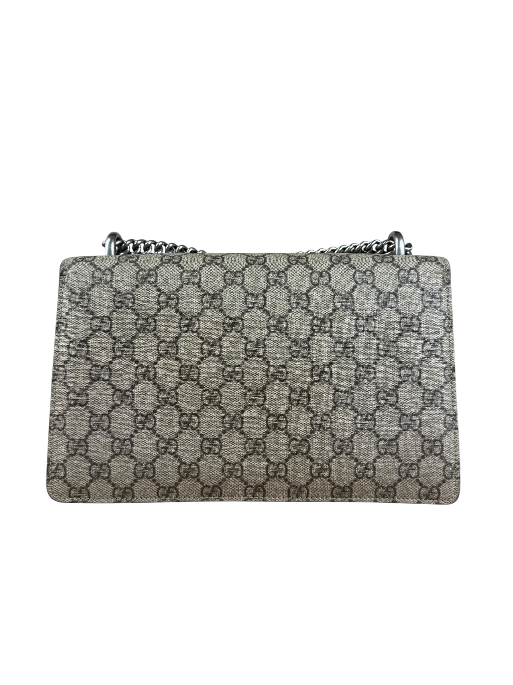 Gucci Dionysus GG Supreme Shoulder Bag Beige/Pink
