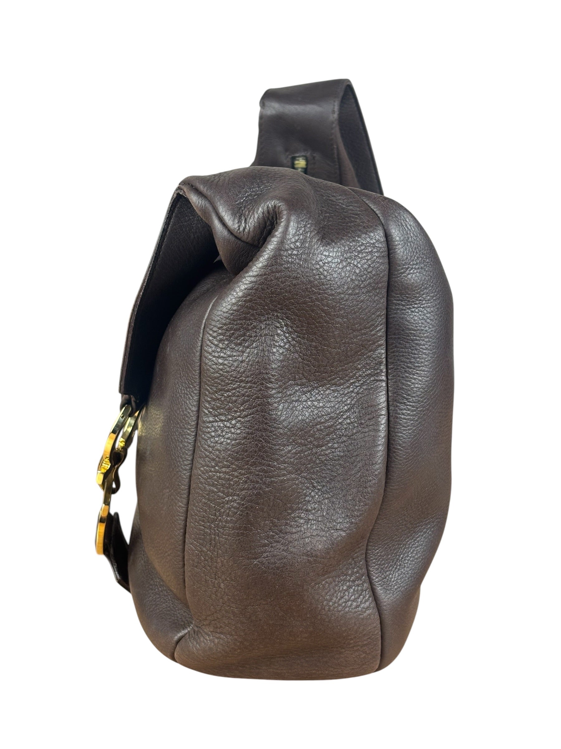 Ferragamo Vintage Brown Leather Hobo Bag