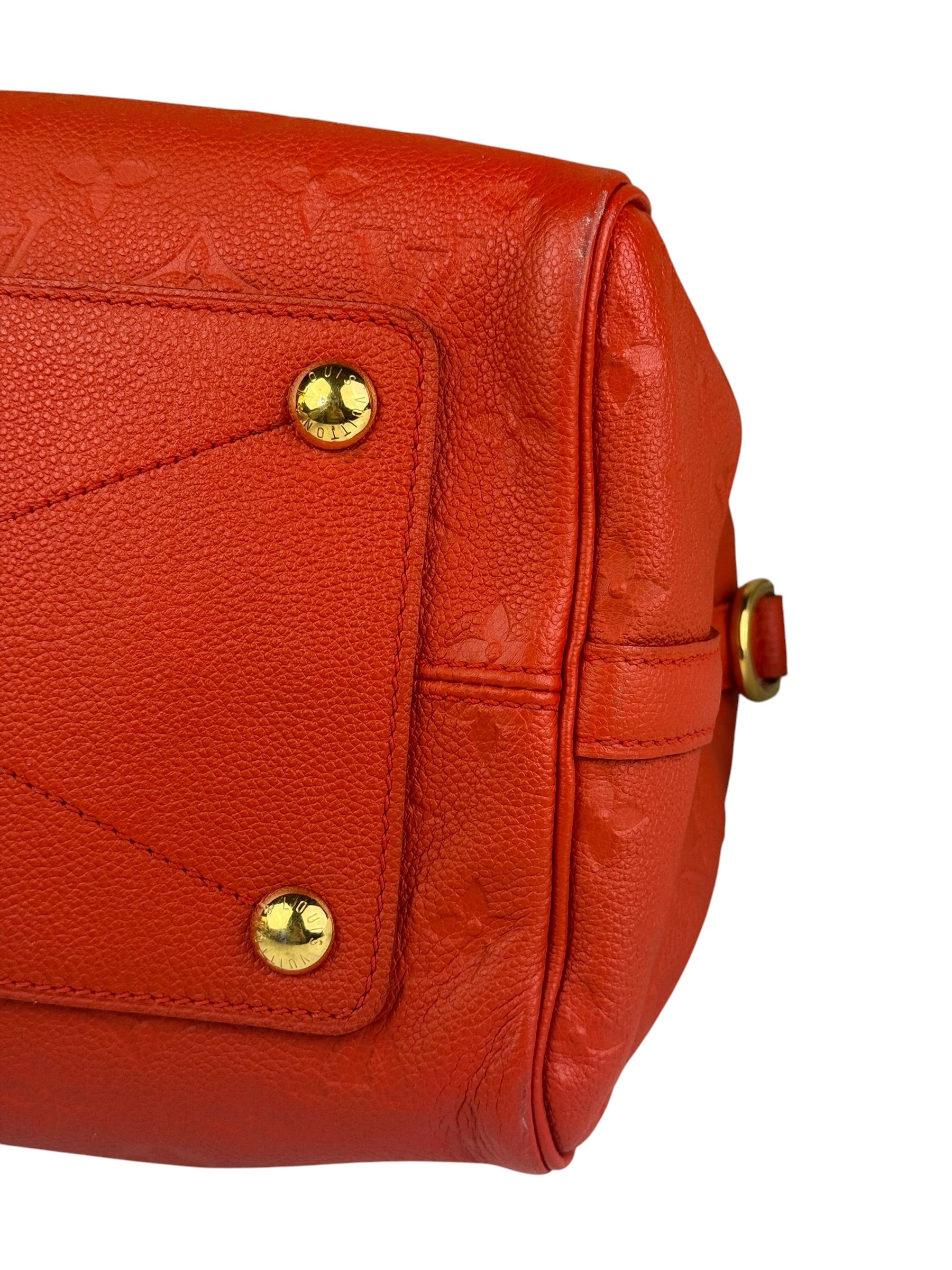 Louis Vuitton Orange Monogram Empreinte Speedy Bandouliere 30