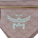 MCM Pink Triangle Logo Fold-Over Shoulder Bag