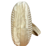 Bottega Veneta Butter Yellow Satin Intrecciato Shoulder Bag