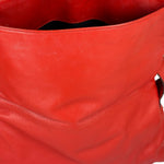 Burberry Red Leather Haymarket Check Shoulder Bag
