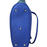 Vivienne Westwood Blue/Green Woven Plaid Saturn Shoulder Bag