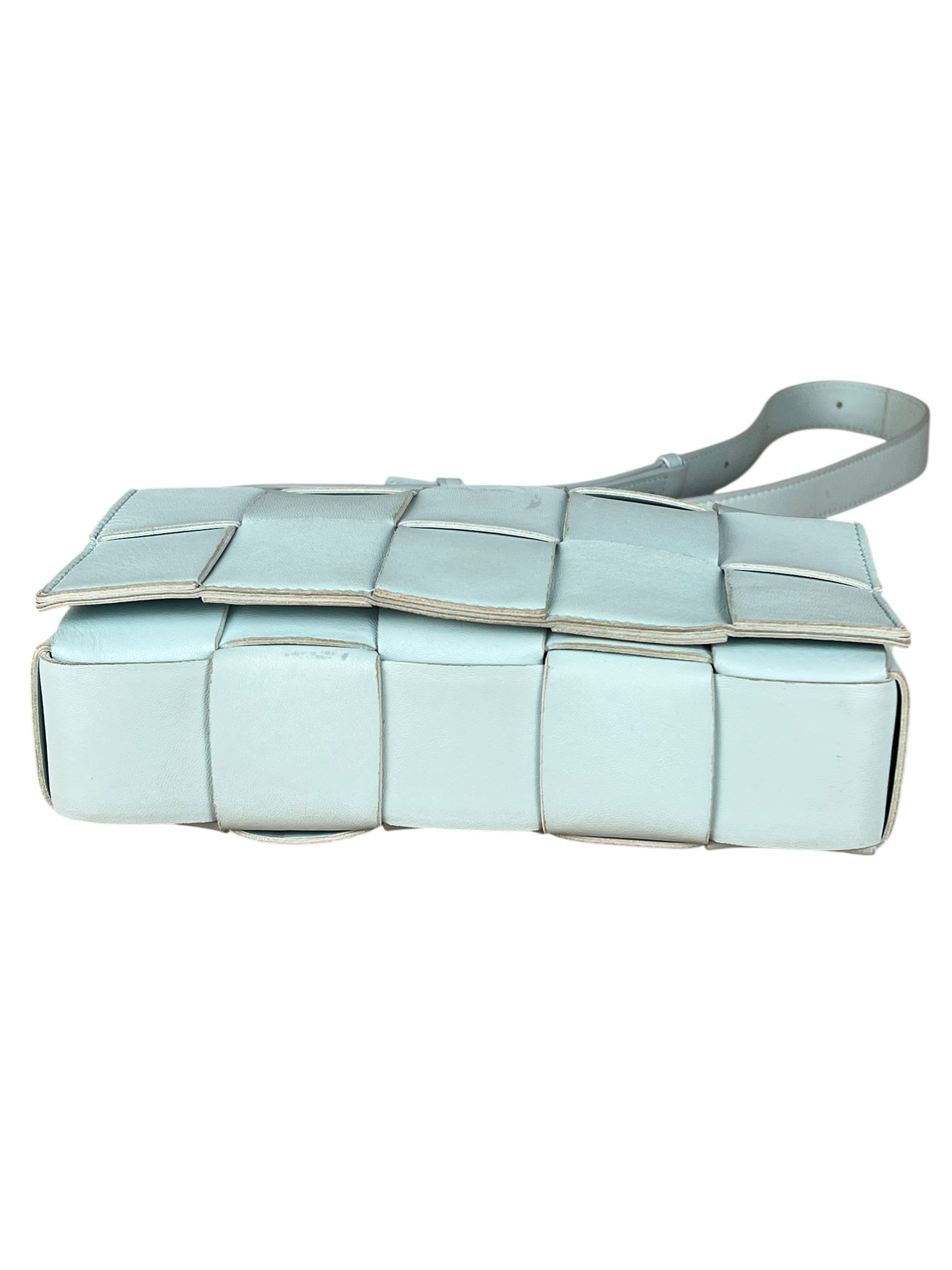 Bottega Veneta Intercciato Cassette Glacier Crossbody