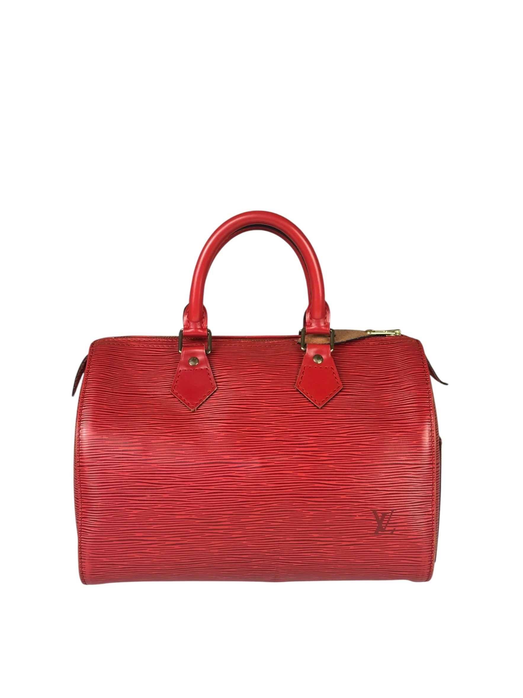 Louis Vuitton Red Epi Leather Speedy 25cm
