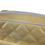 Chanel CC Patent Quilted Yellow Camera Bag 1991