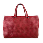 Bottega Veneta Red Intrecciato Montaigne Bag