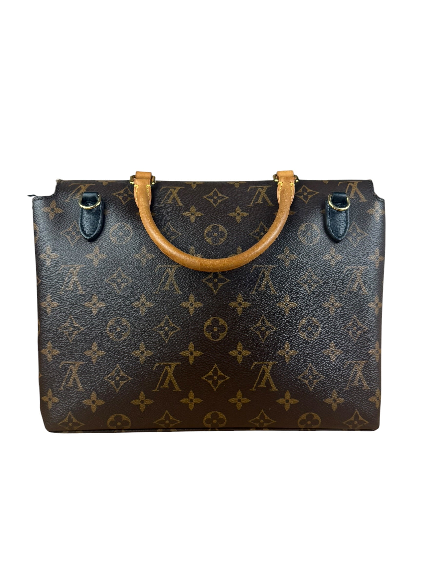 Louis Vuitton Black Leather/ Monogram Marignan 2Way Bag