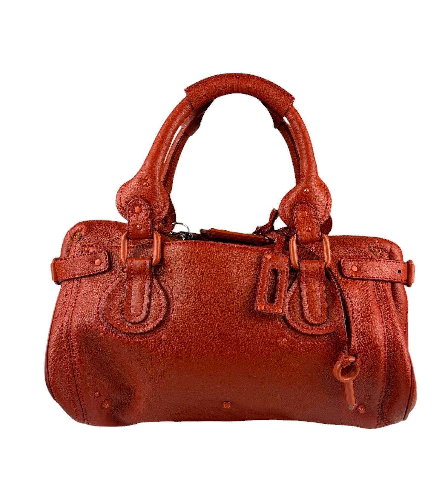 Chloé Vintage Red Leather Paddington Bag (Broken Lock