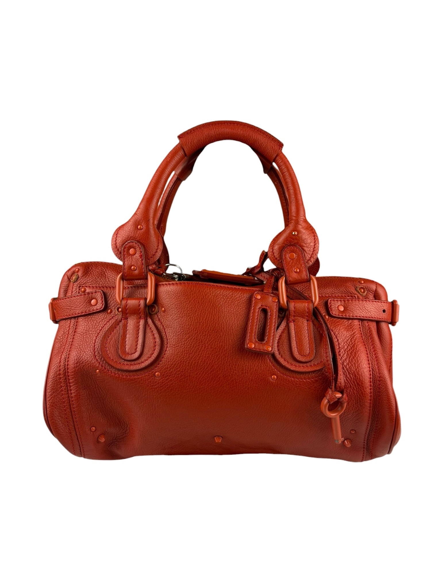 Chloé Vintage Red Leather Paddington Bag (Broken Lock