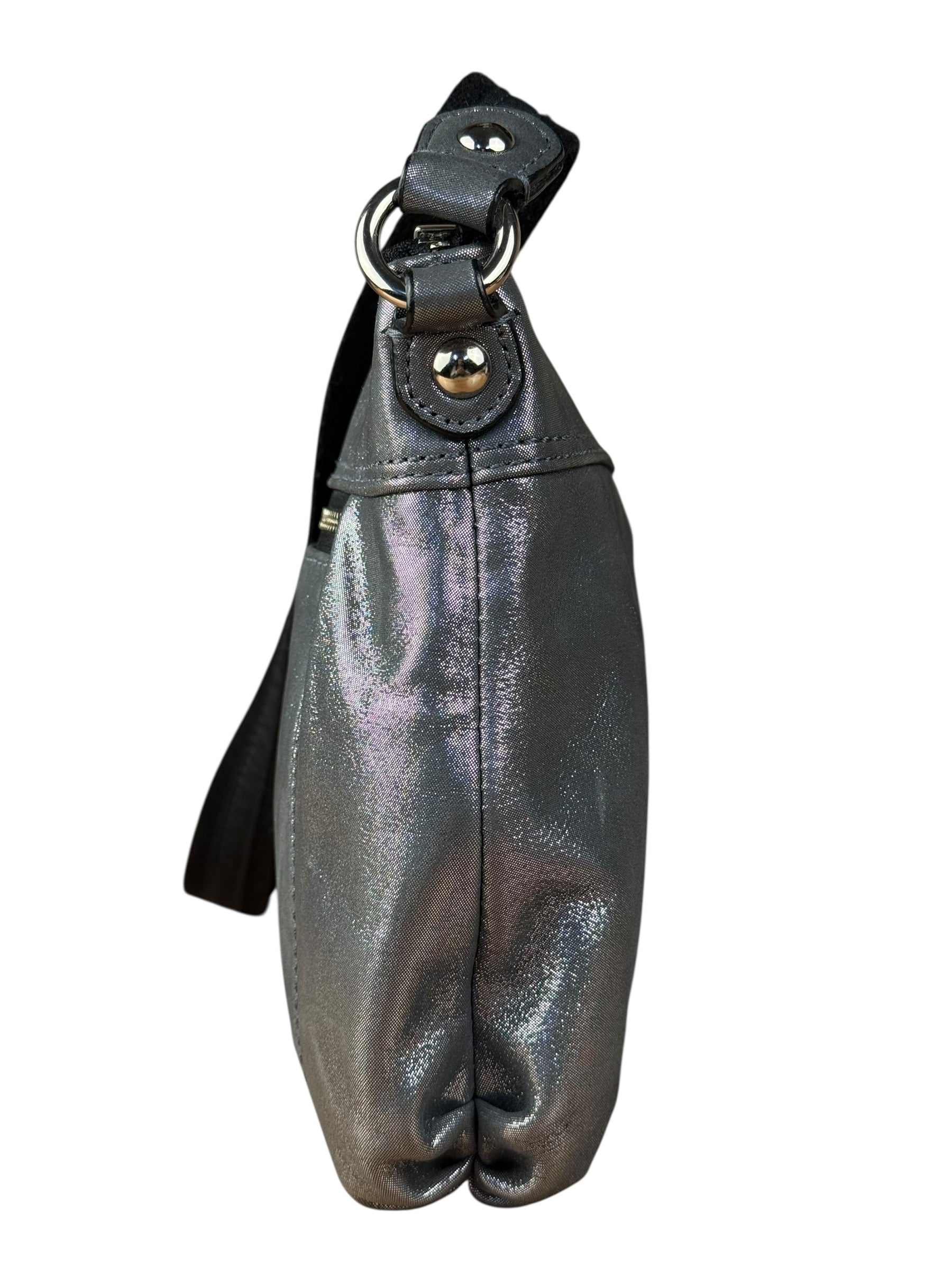 Coach Vintage Silver Metallic Crossbody