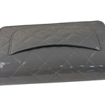 Chanel Grey Quilted Patent Leather Wallet-On-Chain 2012