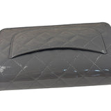 Chanel Grey Quilted Patent Leather Wallet-On-Chain 2012