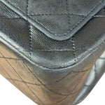 Chanel Black Quilted Leather Full Flap Chain Bag 1986