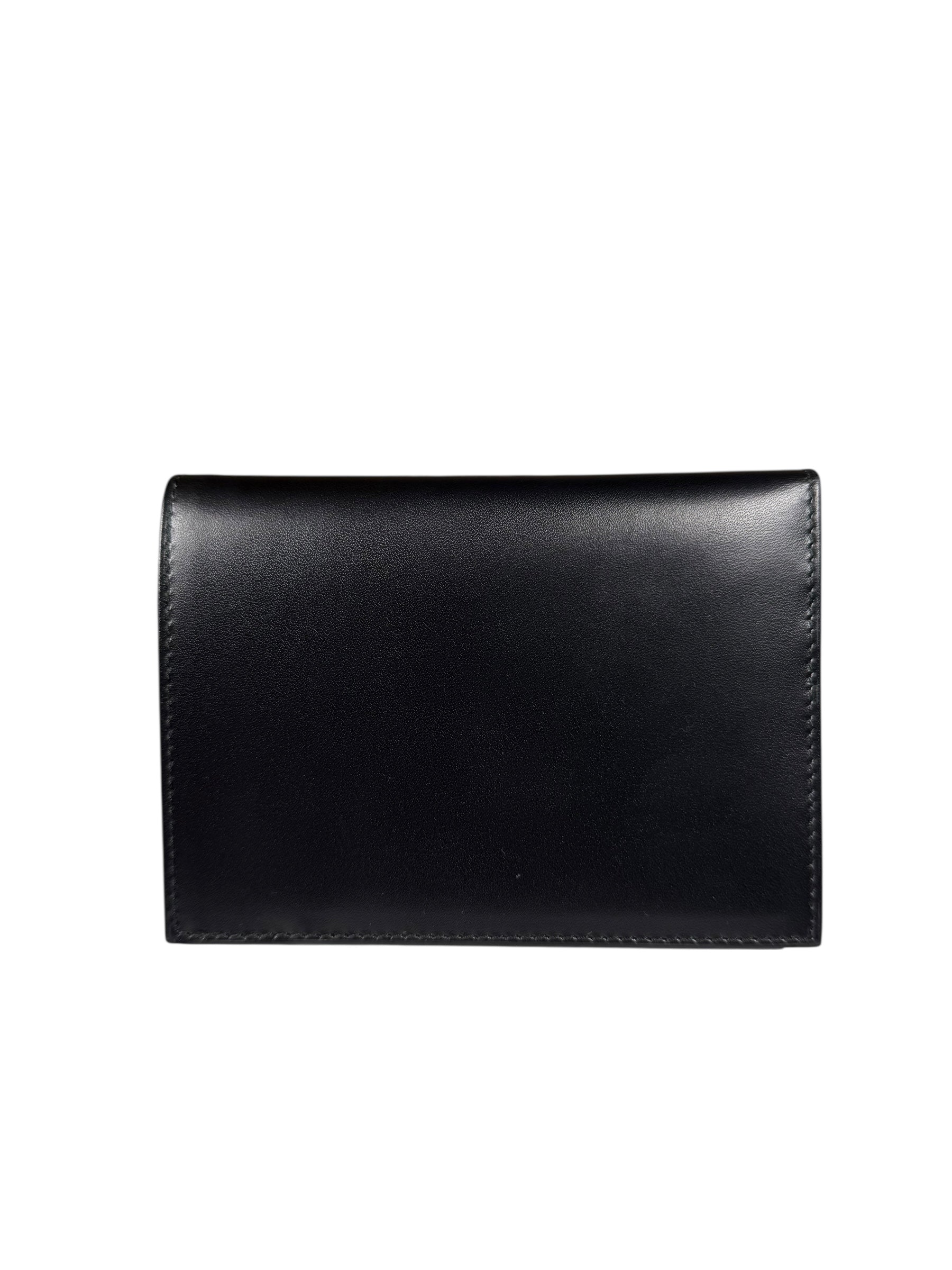 Prada Black Leather Bi-Fold Wallet