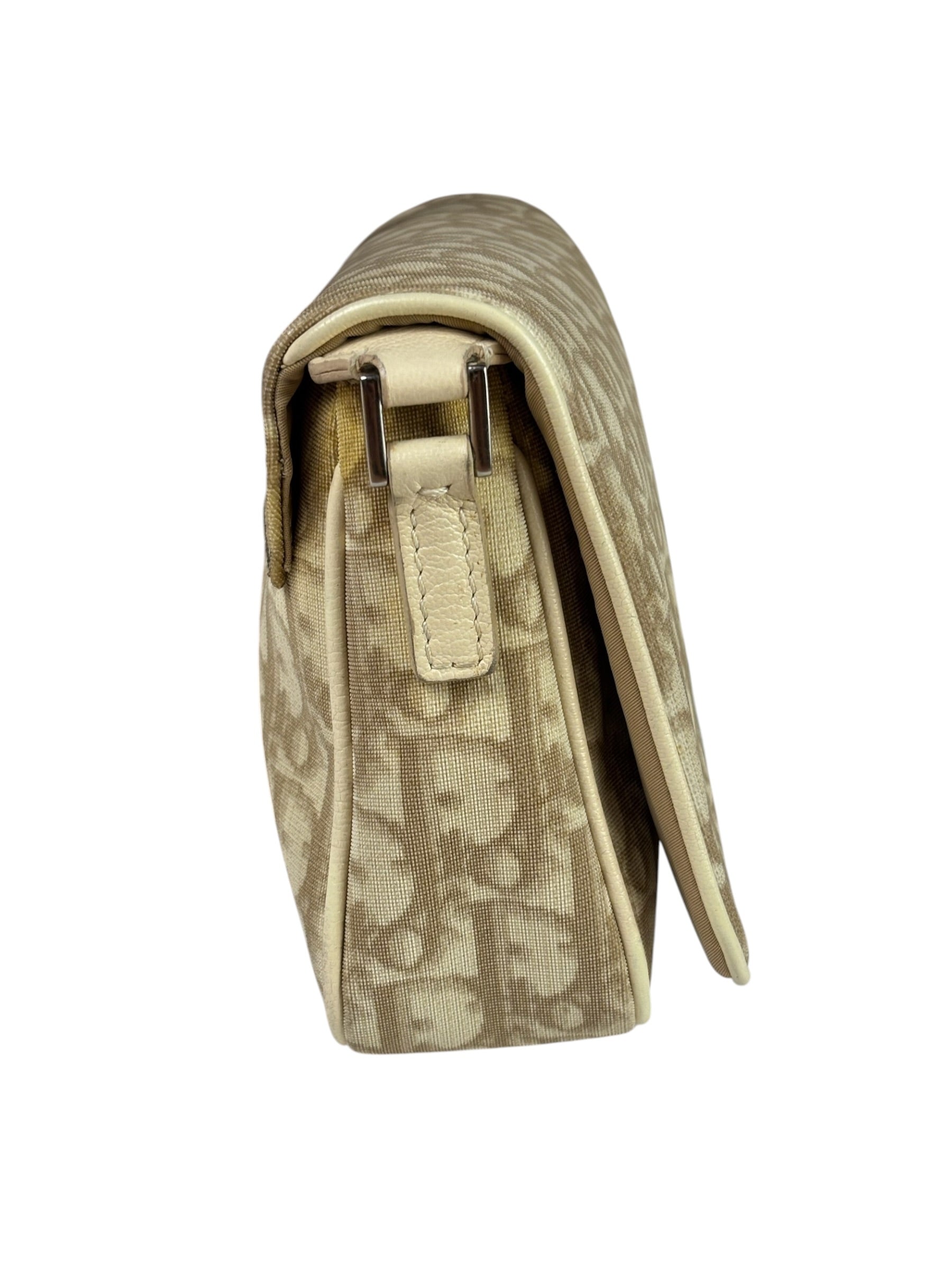 Christian Dior Trotter Flower Embroidered Flap Crossbody