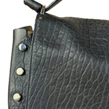 Jimmy Choo Black Leather Lockett Pebble Shoulder/Hand Bag