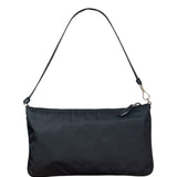 Prada Black Leather Trim Tessuto Nylon Pochette