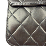 Chanel Balck Quilted Lambskin Square Flap 1991