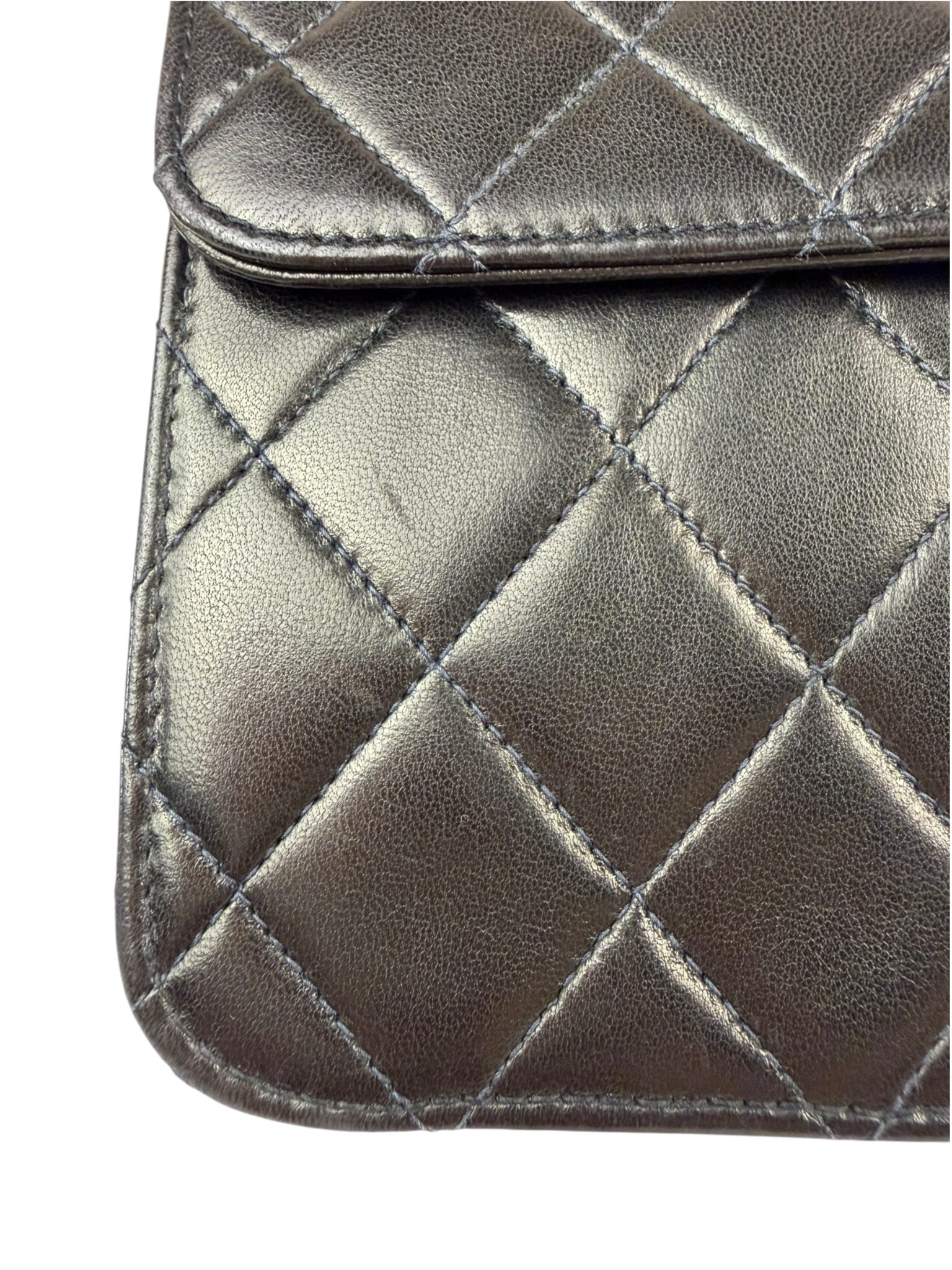 Chanel Balck Quilted Lambskin Square Flap 1991