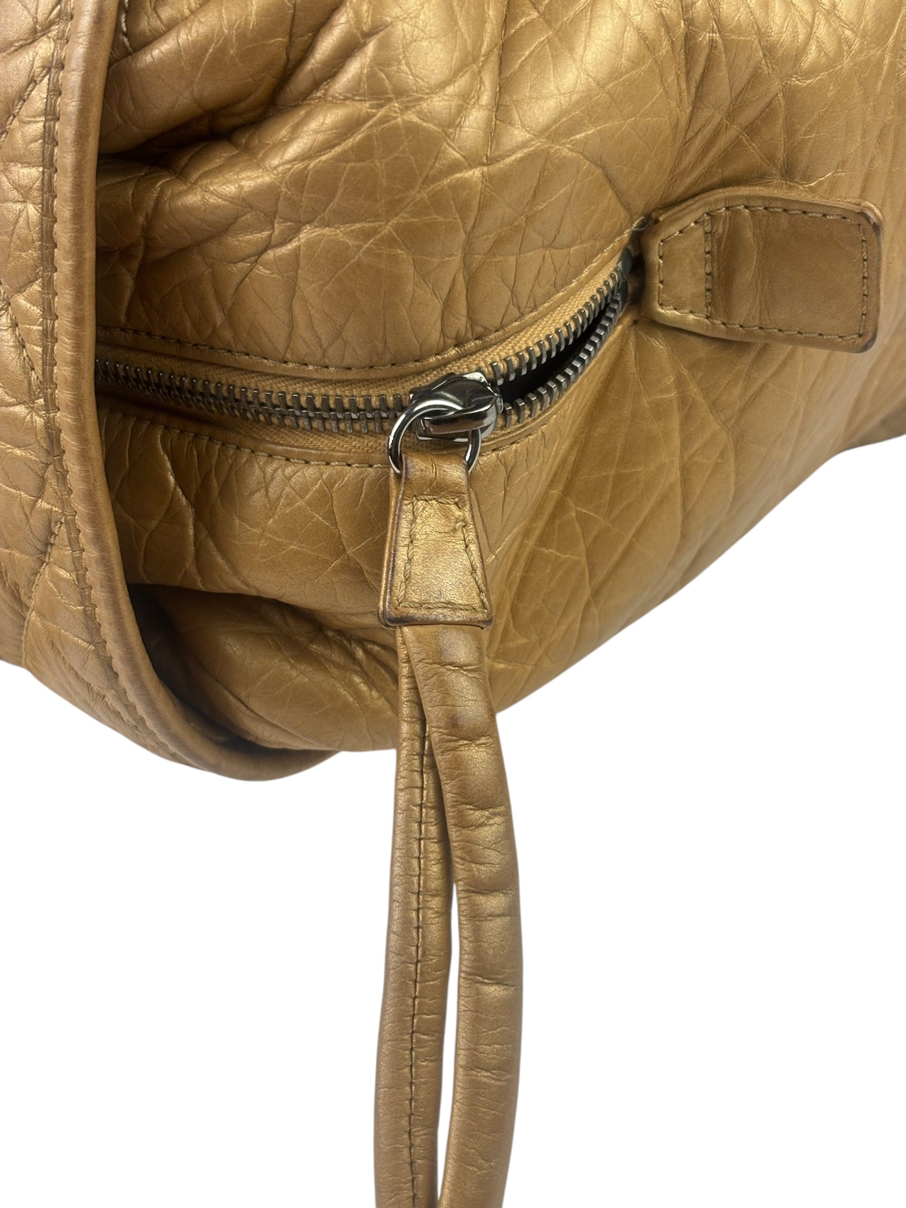 Chanel Gold Quilted Lambskin Lady Braid Flap Bag 2005