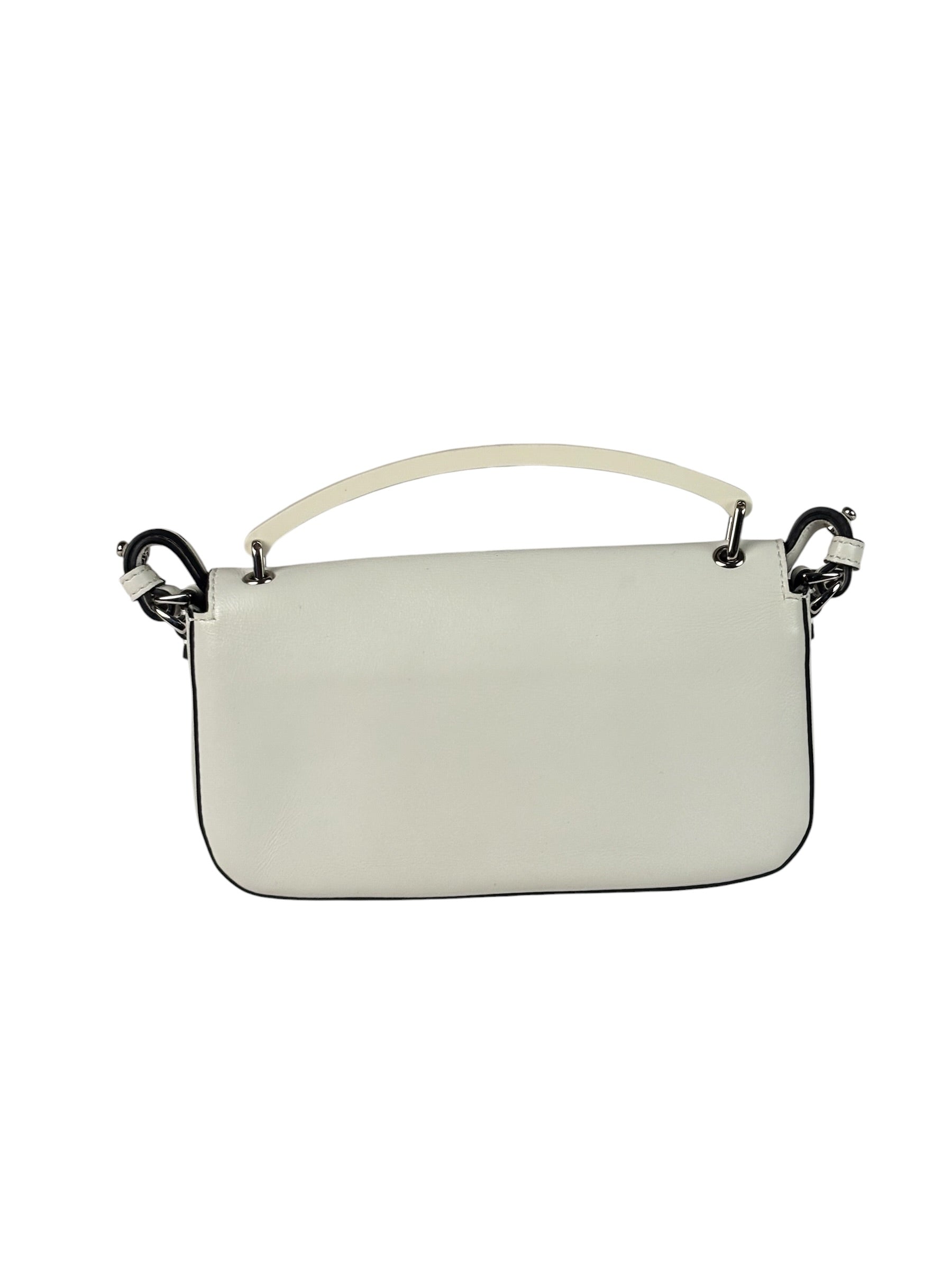 Fendi x Marc Jacobs White Leather Mini Baguette