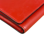 Loewe Red/Pink Leather Trifold Long Wallet
