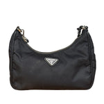 Prada Black Nylon Leather Trim Re-Edition 2005 Two-Way Bag