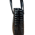 Chanel Vintage Black Patent Leather Chocolate Bar Pyramidal Tote Bag 2002