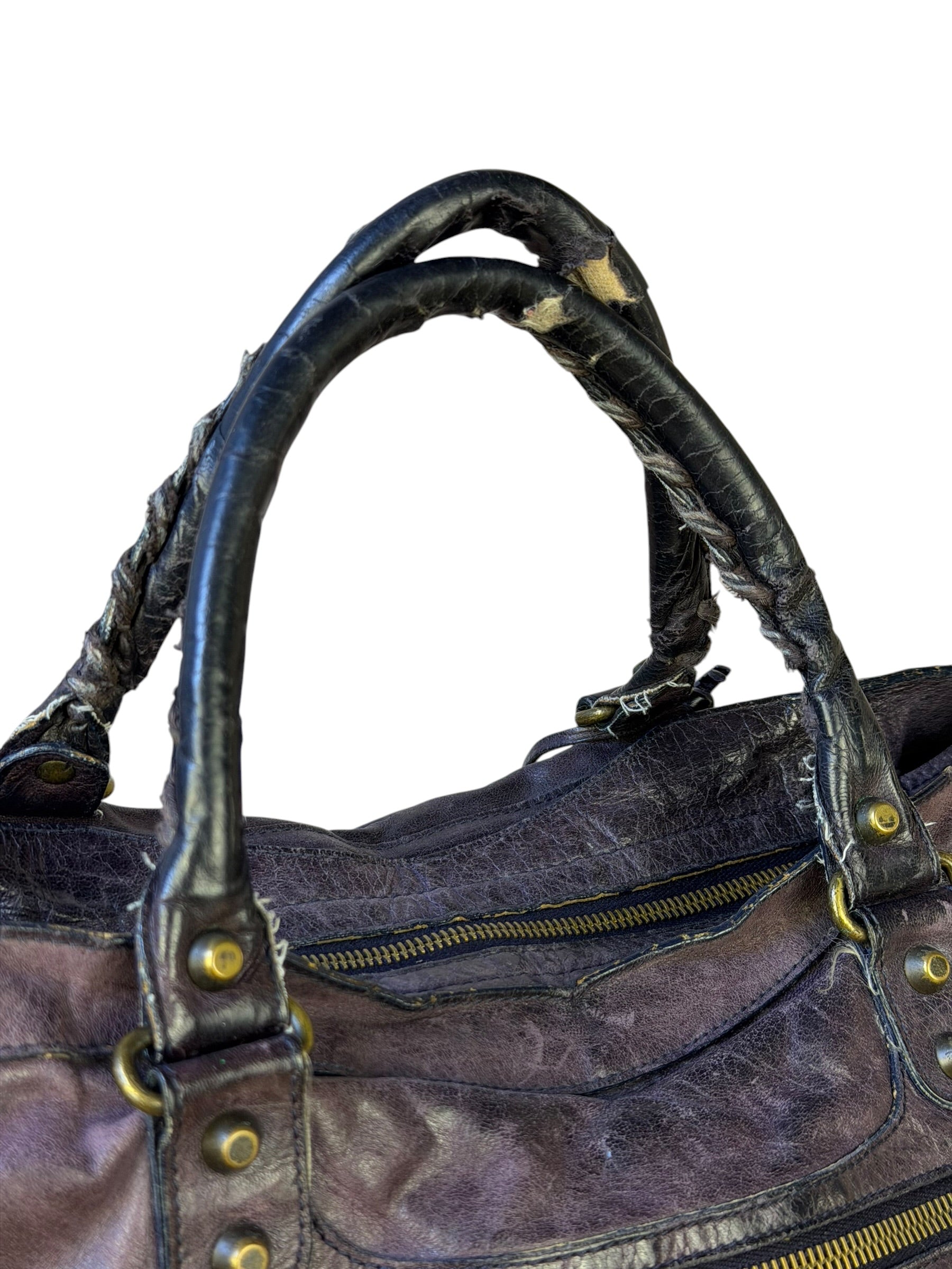 Balenciaga Vintage Purple Classic Motorcycle City Bag