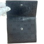 Gucci Vintage Black GG Jackie Buckle Compact Wallet