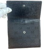 Gucci Vintage Black GG Jackie Buckle Compact Wallet