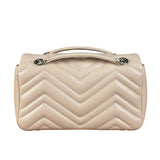 Gucci Pink Beige Leather Marmont Matelasse Small Shoulder Bag