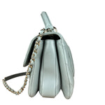 Chanel CC Trendy Blue Leather Flap Top Handle Bag