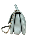 Chanel CC Trendy Blue Leather Flap Top Handle Bag