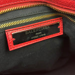 Balenciaga Red Leather Moto City Shoulder Bag Medium