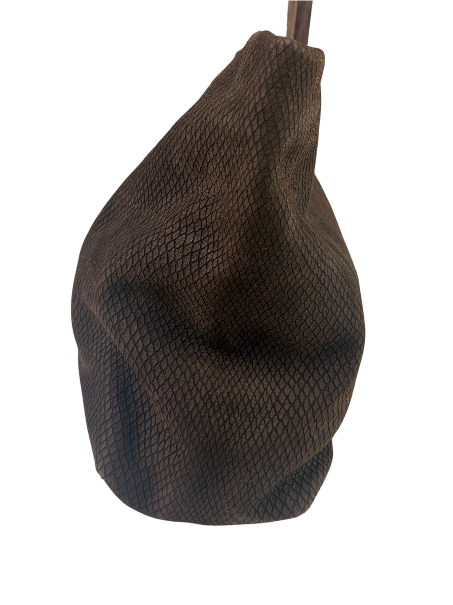Loewe Vintage Brown Python Embossed Tote