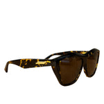 Bottega Veneta Tortoise Brown Cat-Eye Sunglasses