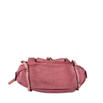 Salvatore Ferragamo Pink Nylon/Leather Bowler Bag