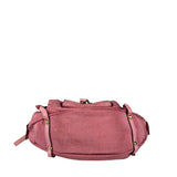 Salvatore Ferragamo Pink Nylon/Leather Bowler Bag