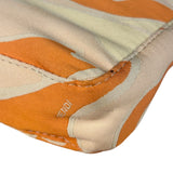 Fendi Orange Leather Trim/Satin Swirl Print Mini Baguette