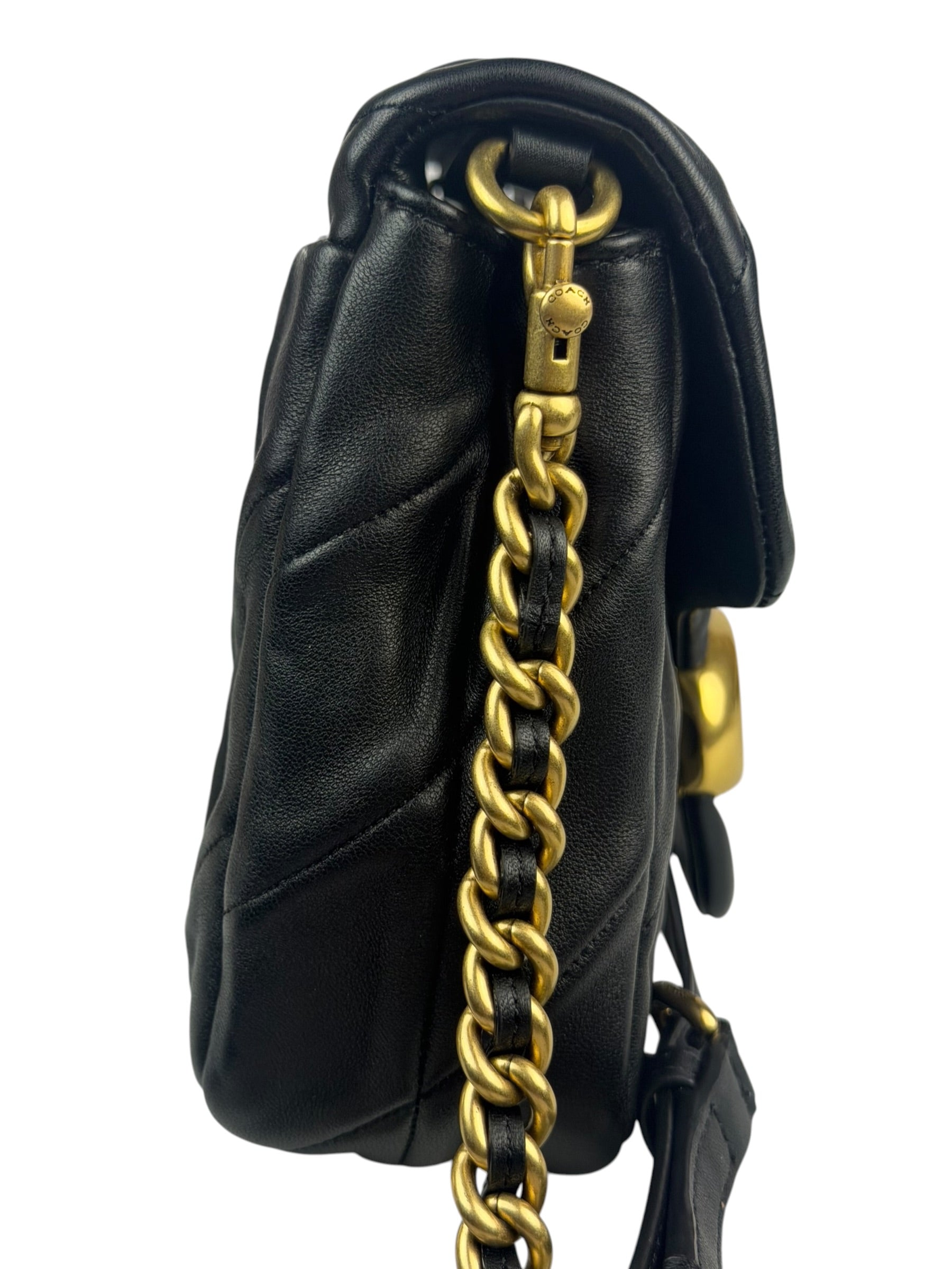 Coach Black Nappa Leather Tabby Shoulder Bag