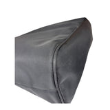 Fendi Vintage Black Nylon Leather Trim FF Roll Tote Bag